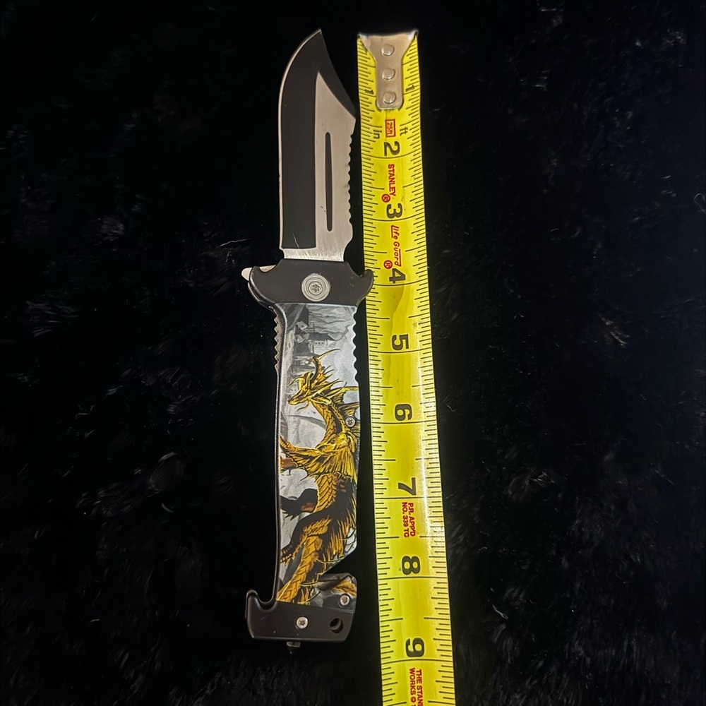 Yellow Dragon Tactical Folding Knife - Picture 5 of 9